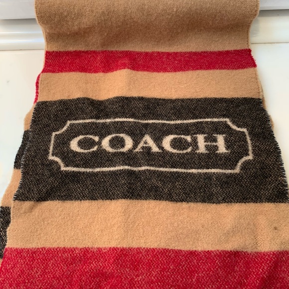 COACH cashmere wool blend scarf - Picture 1 of 4